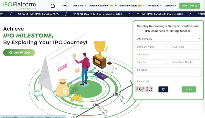 IPO process for SME IPO Listing