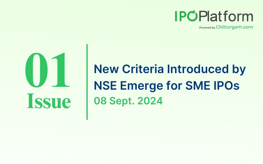 New Criteria Introduced by NSE Emerge for SME IPOs